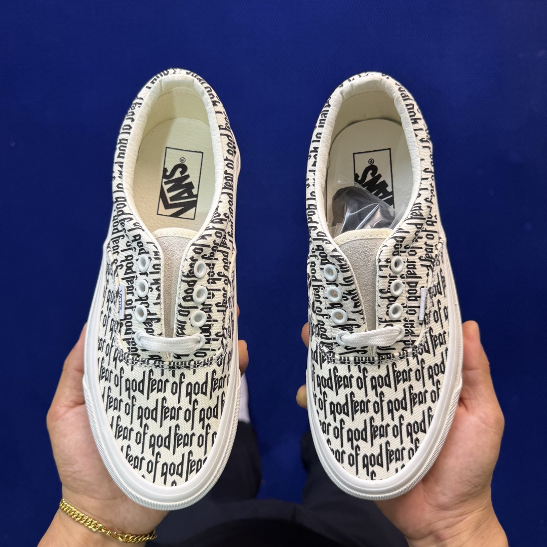 虎扑版！Vans Era 95 Dx 低帮 5-28FOG联名满印字母纯原级别外贸订单！万斯经典 硫化帆