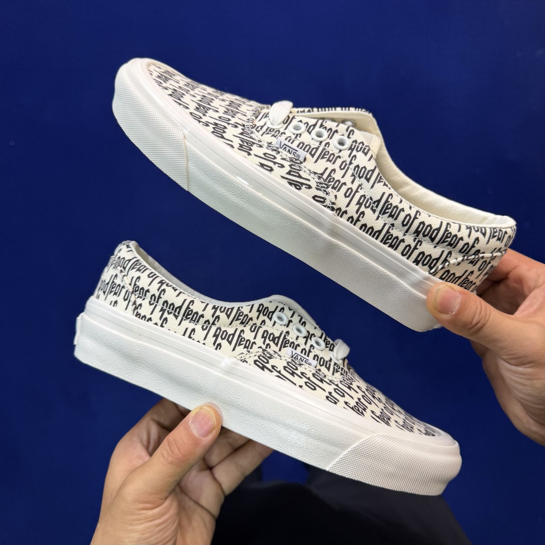 虎扑版！Vans Era 95 Dx 低帮 5-28FOG联名满印字母纯原级别外贸订单！万斯经典 硫化帆