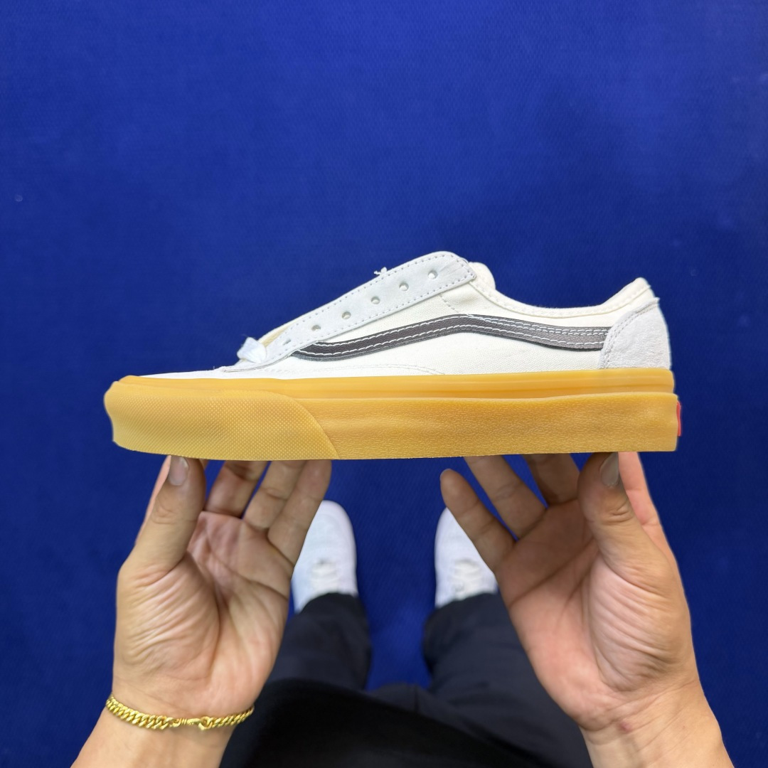 虎扑版！Vans Style 36 低帮 5-09焦糖奶油纯原级别外贸订单！万斯经典 硫化帆布板鞋正品海