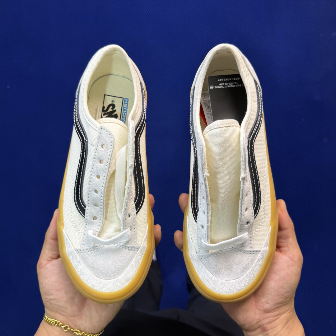 虎扑版！Vans Style 36 低帮 5-09焦糖奶油纯原级别外贸订单！万斯经典 硫化帆布板鞋正品海