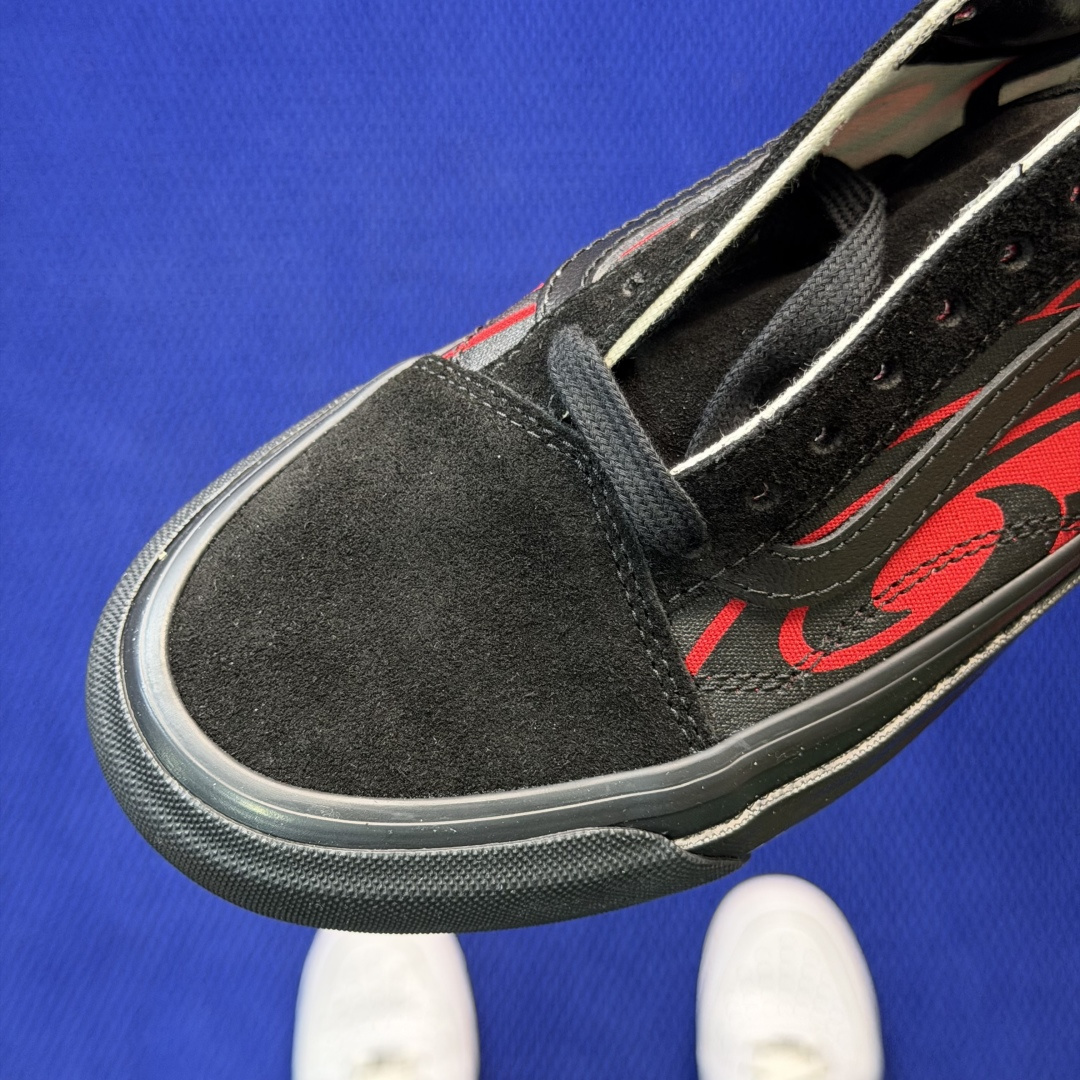 虎扑版！Vans Old Skool 低帮 138V火焰🔥纯原级别外贸订单！万斯经典 硫化帆布板鞋正品海