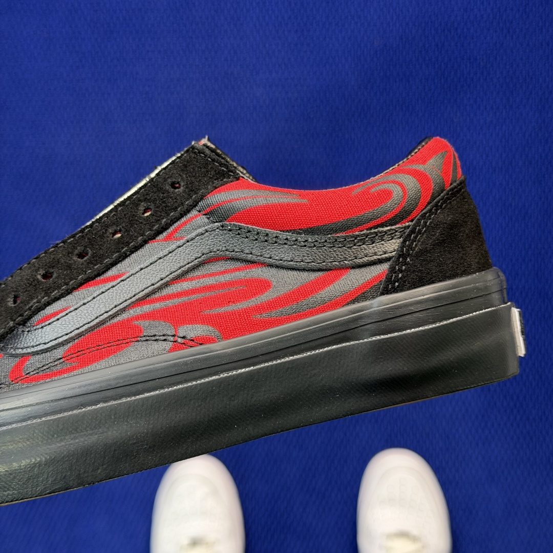虎扑版！Vans Old Skool 低帮 138V火焰🔥纯原级别外贸订单！万斯经典 硫化帆布板鞋正品海