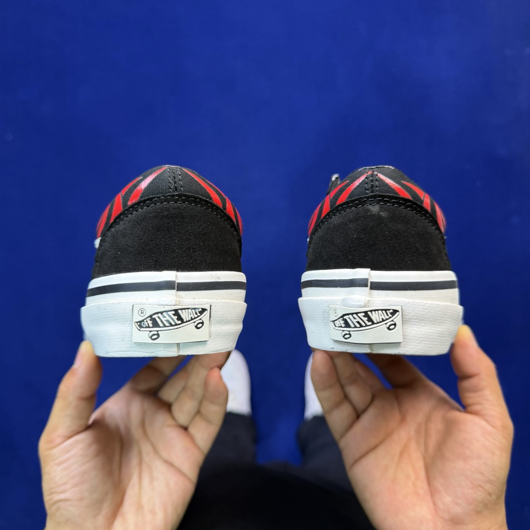 虎扑版！Vans Old Skool 低帮 137V火焰🔥纯原级别外贸订单！万斯经典 硫化帆布板鞋正品海