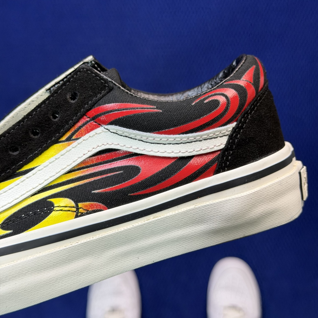 虎扑版！Vans Old Skool 低帮 137V火焰🔥纯原级别外贸订单！万斯经典 硫化帆布板鞋正品海