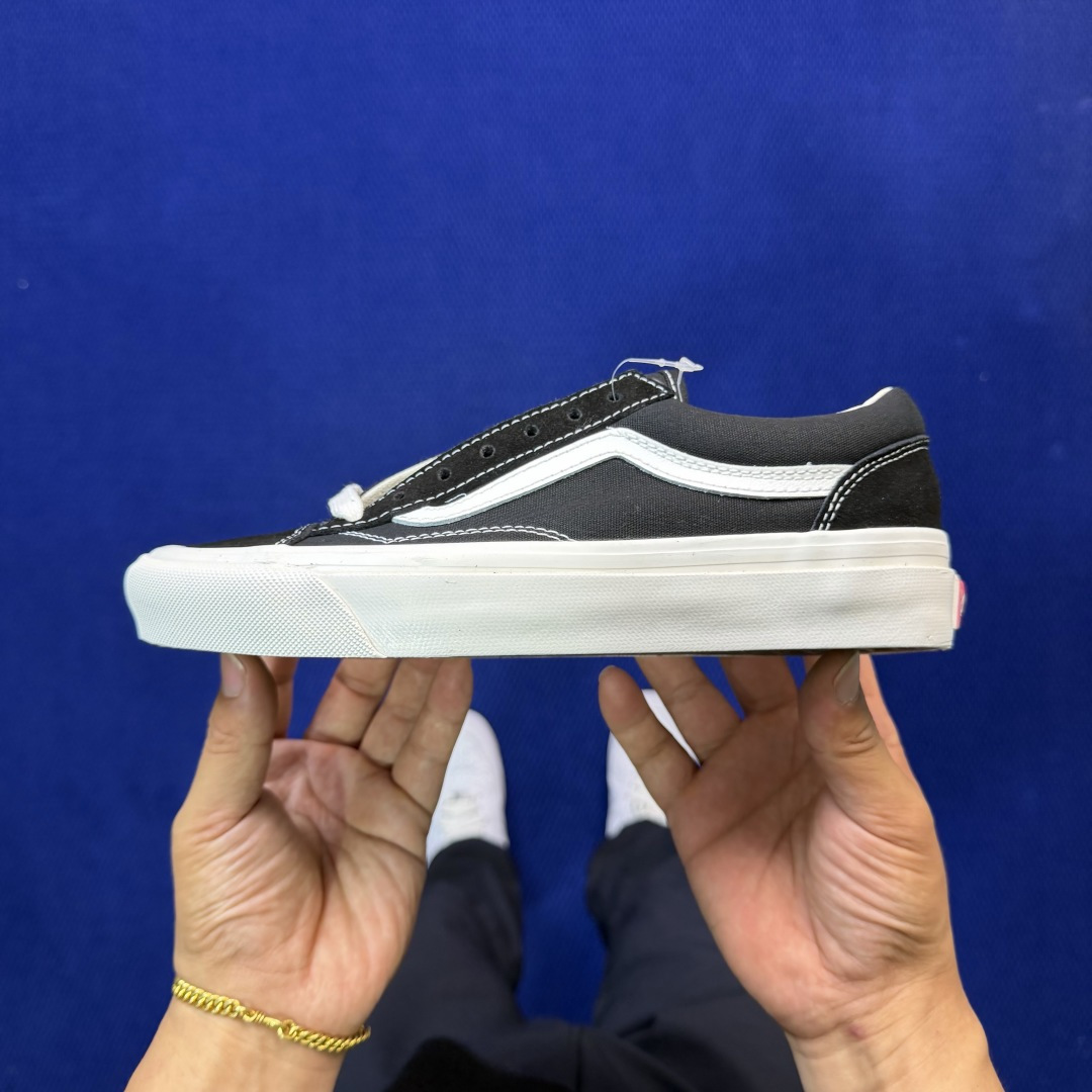 虎扑版！Vans Style 36 低帮 125V纯原级别外贸订单！万斯经典 硫化帆布板鞋正品海鸥线 鞋
