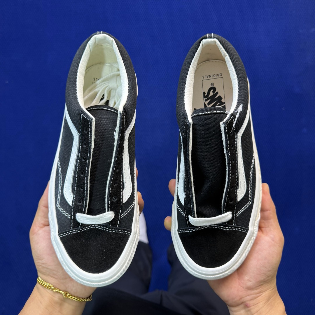 虎扑版！Vans Style 36 低帮 125V纯原级别外贸订单！万斯经典 硫化帆布板鞋正品海鸥线 鞋