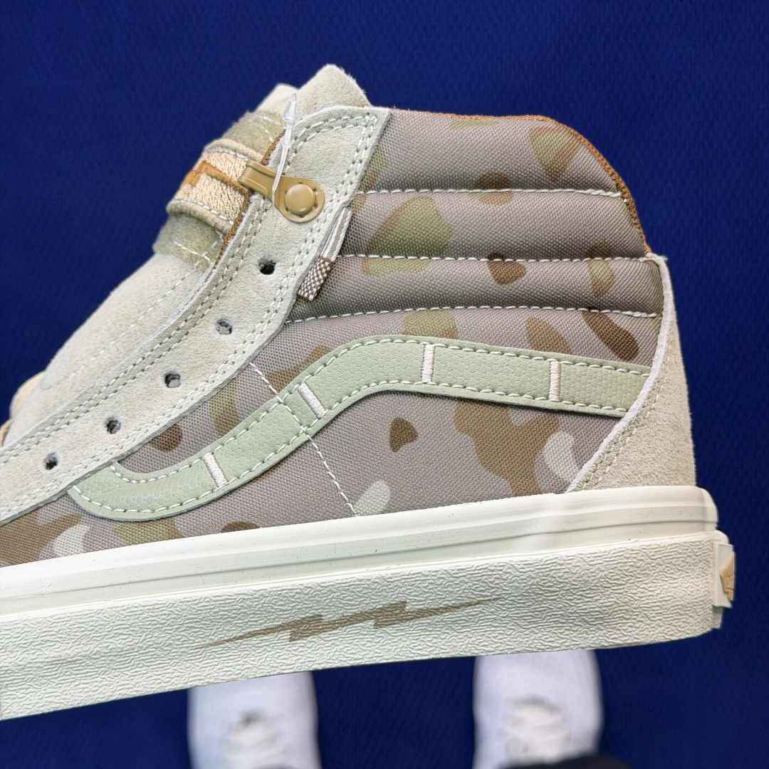 虎扑版！Vans Sk8-Hi 高帮 117VNotchback联名核战危机迷彩浅棕纯原级别外贸订单！万
