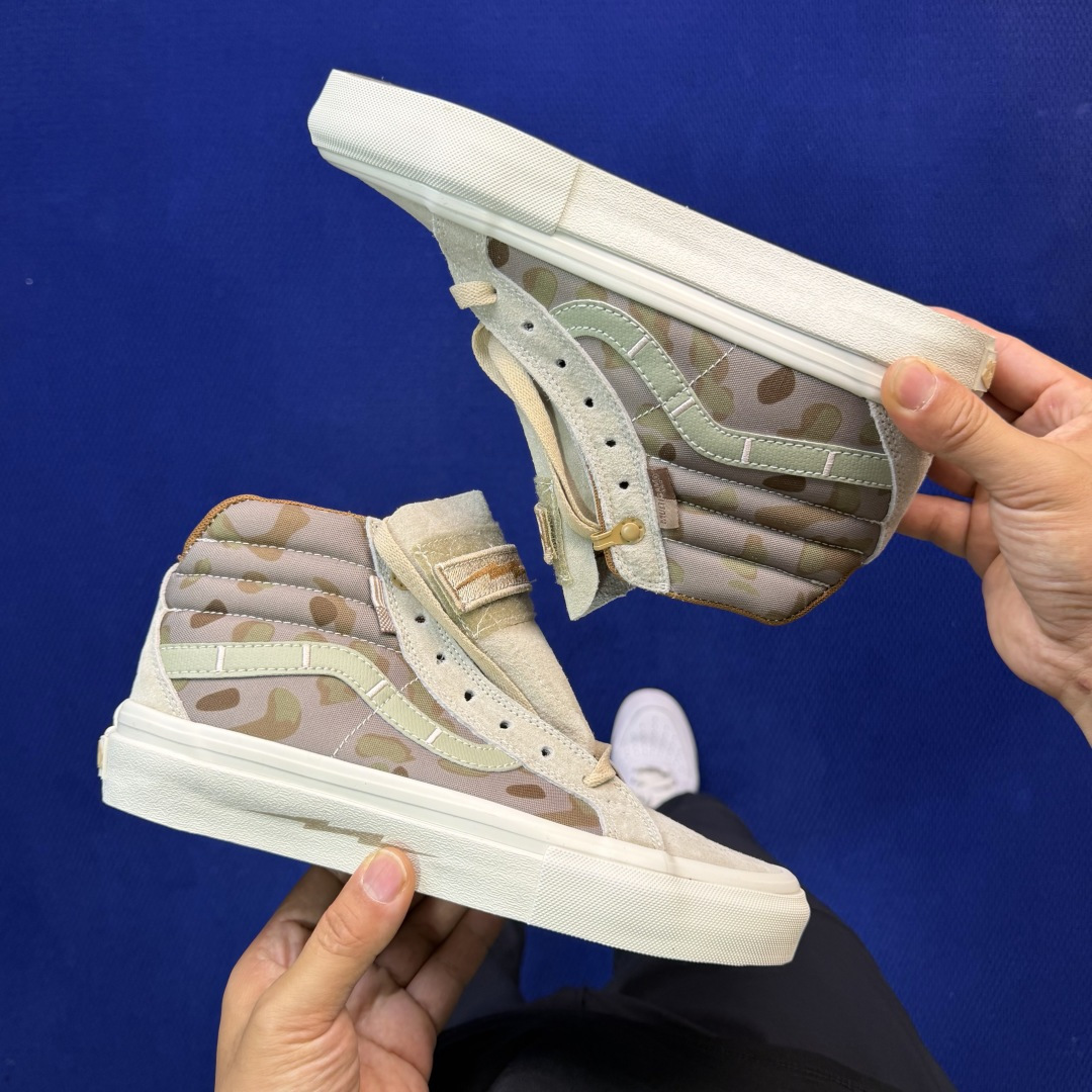 虎扑版！Vans Sk8-Hi 高帮 117VNotchback联名核战危机迷彩浅棕纯原级别外贸订单！万