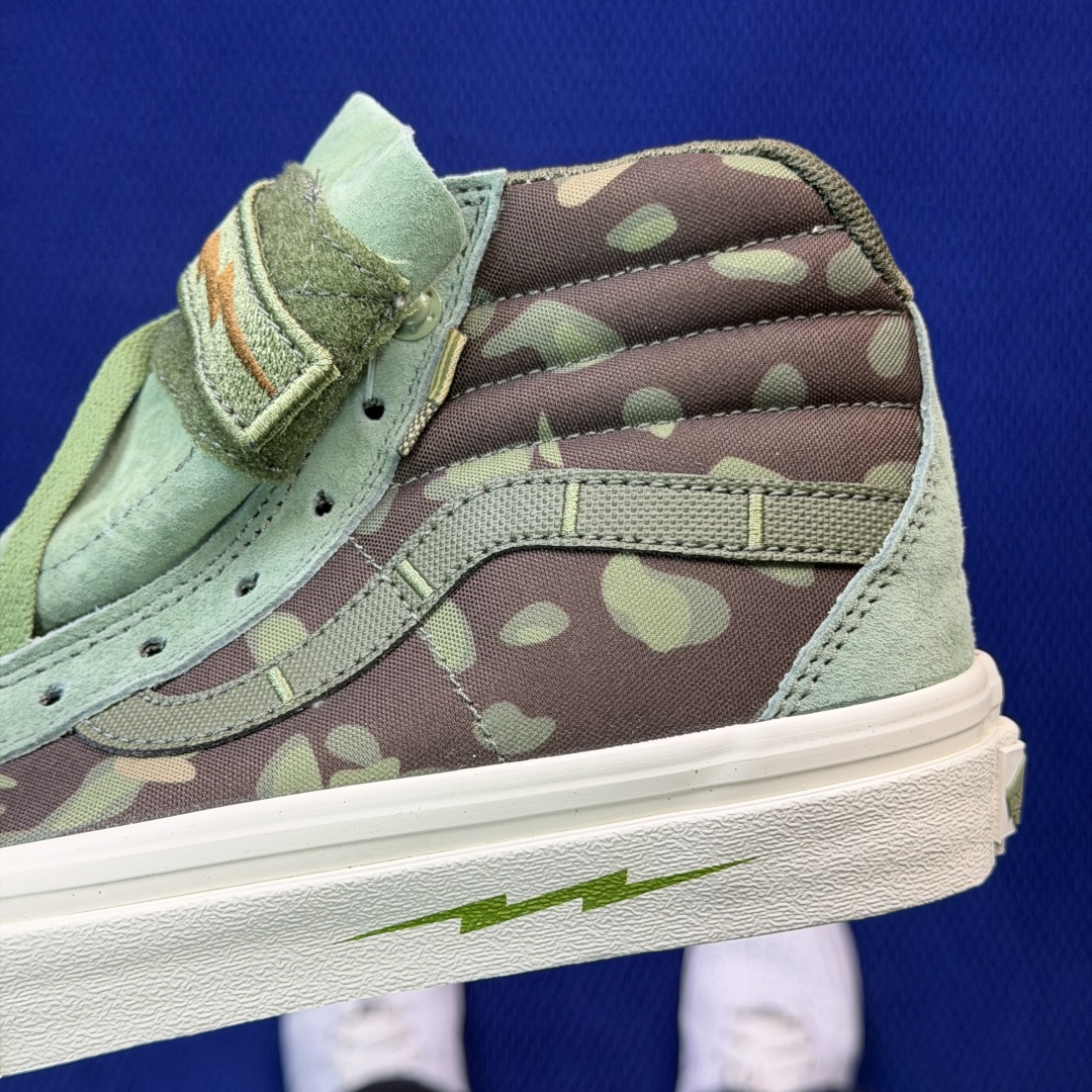 虎扑版！Vans Sk8-Hi 高帮 118VNotchback联名核战危机迷彩军绿纯原级别外贸订单！万