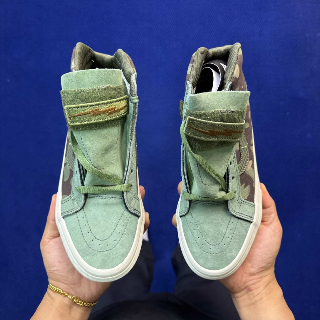 虎扑版！Vans Sk8-Hi 高帮 118VNotchback联名核战危机迷彩军绿纯原级别外贸订单！万