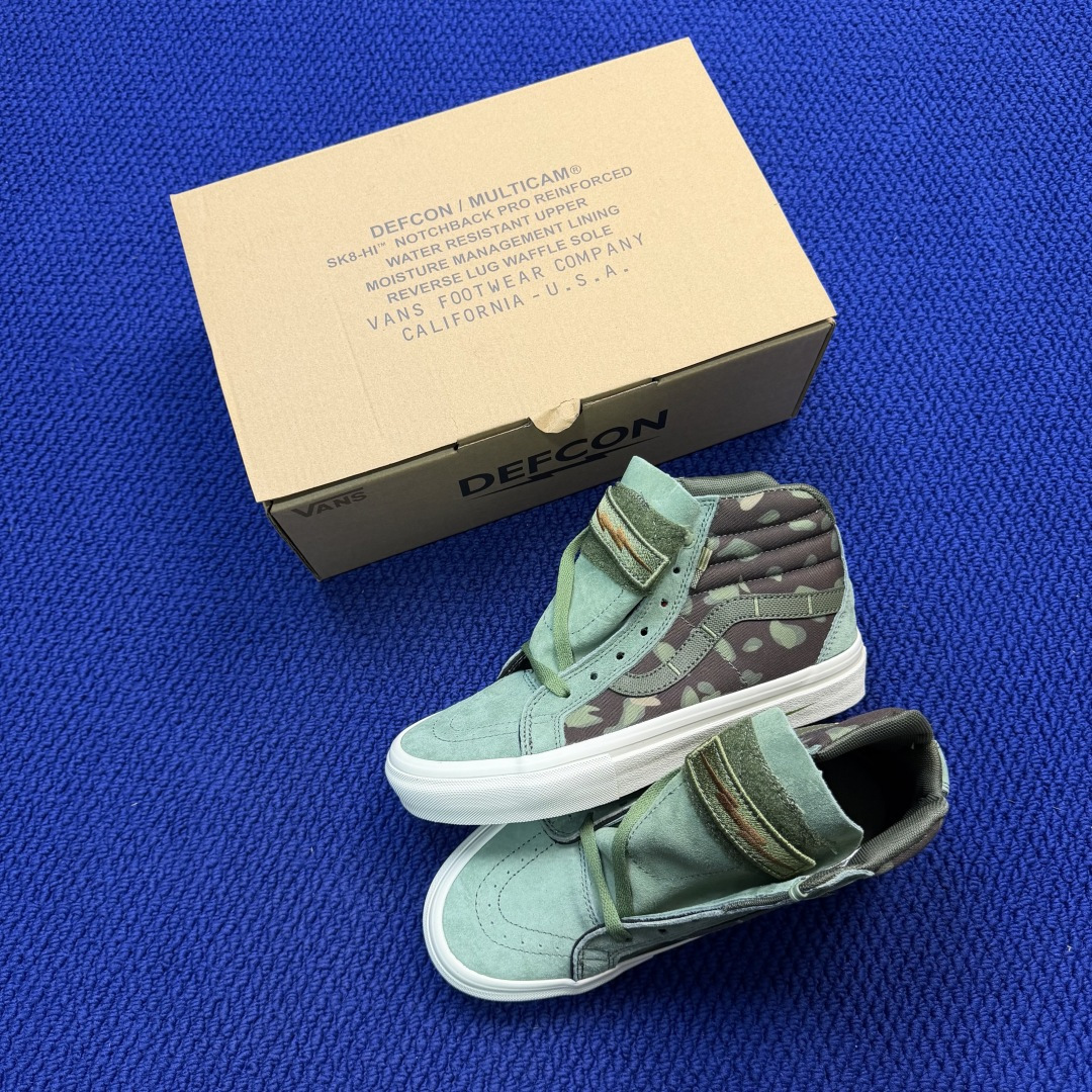 虎扑版！Vans Sk8-Hi 高帮 118VNotchback联名核战危机迷彩军绿纯原级别外贸订单！万