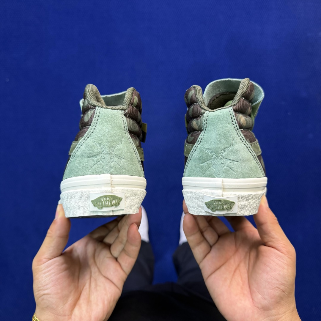 虎扑版！Vans Sk8-Hi 高帮 118VNotchback联名核战危机迷彩军绿纯原级别外贸订单！万