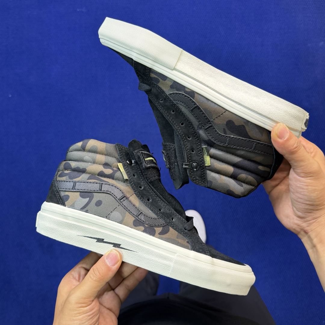 虎扑版！Vans Sk8-Hi 高帮 116VNotchback联名核战危机迷彩黑纯原级别外贸订单！万斯