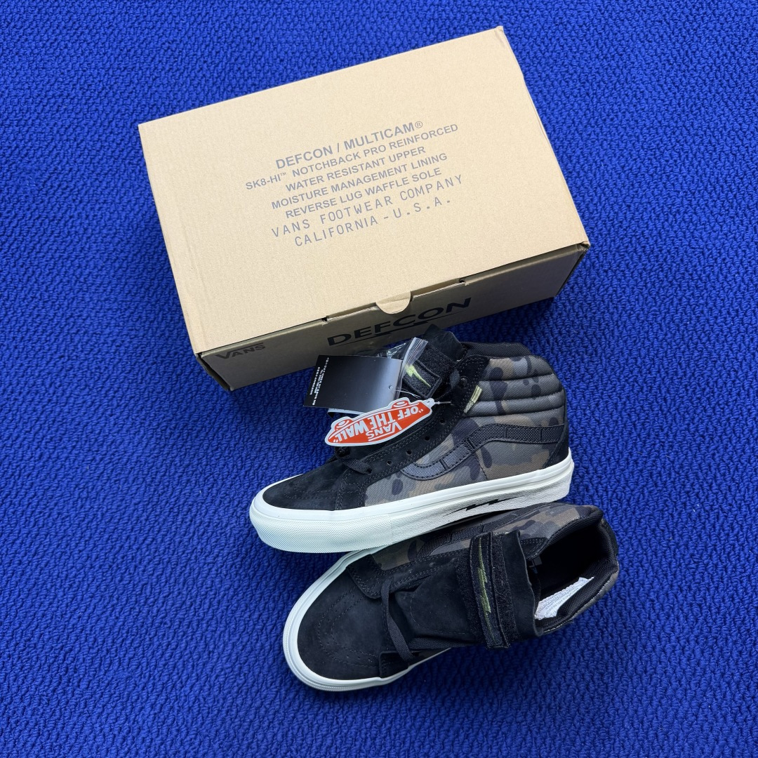 虎扑版！Vans Sk8-Hi 高帮 116VNotchback联名核战危机迷彩黑纯原级别外贸订单！万斯
