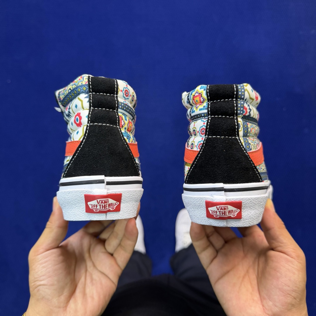 虎扑版！Vans Sk8-Hi 高帮 5-11纯原级别外贸订单！万斯经典 硫化帆布板鞋正品海鸥线 鞋头包
