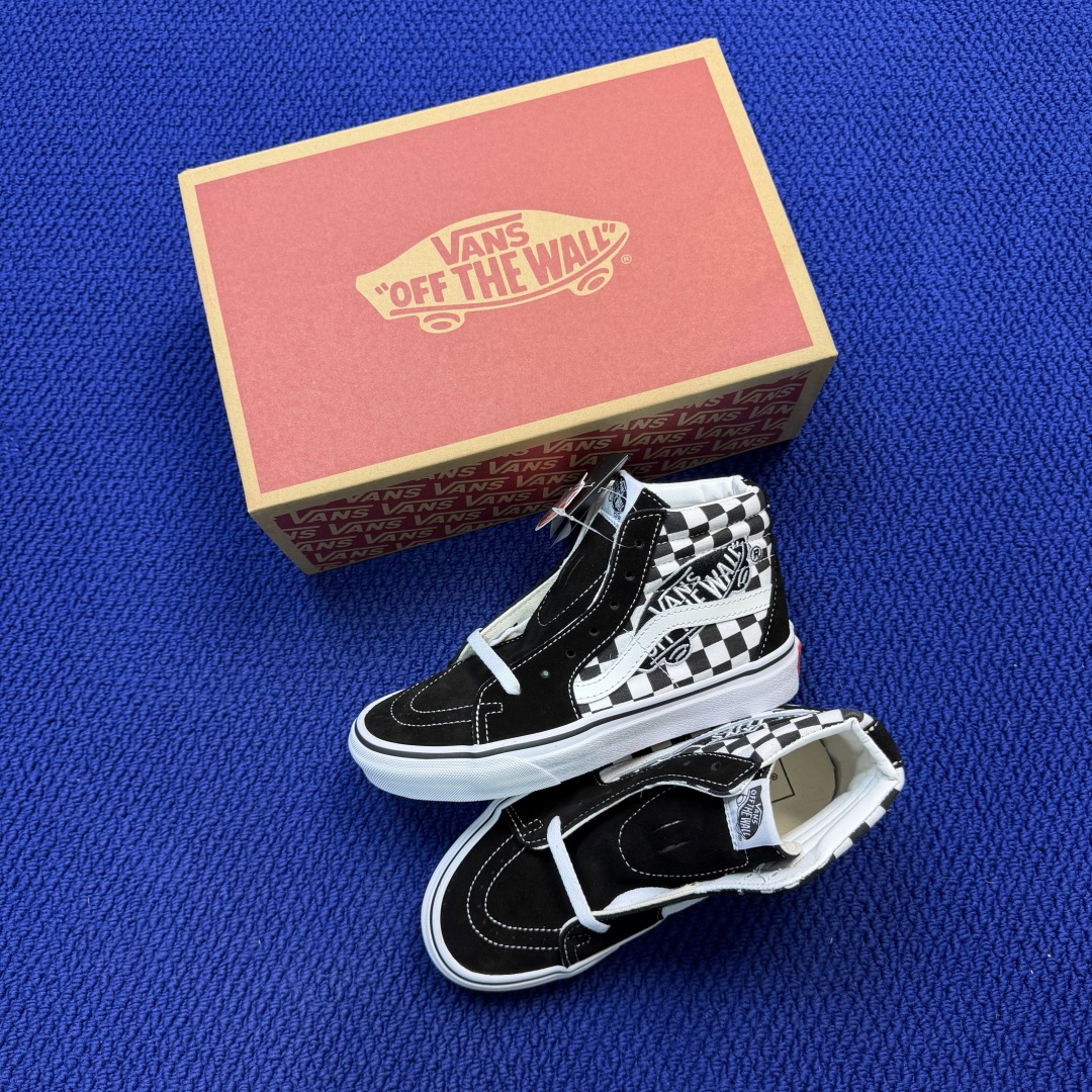 虎扑版！Vans Sk8-Hi 高帮 5-02纯原级别外贸订单！万斯经典 硫化帆布板鞋正品海鸥线 鞋头包