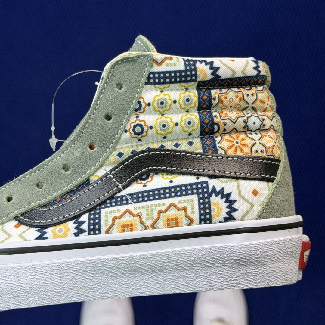虎扑版！Vans Sk8-Hi 高帮 5-12纯原级别外贸订单！万斯经典 硫化帆布板鞋正品海鸥线 鞋头包
