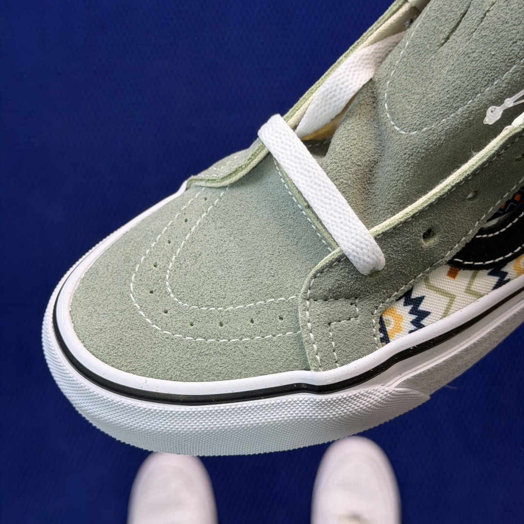 虎扑版！Vans Sk8-Hi 高帮 5-12纯原级别外贸订单！万斯经典 硫化帆布板鞋正品海鸥线 鞋头包