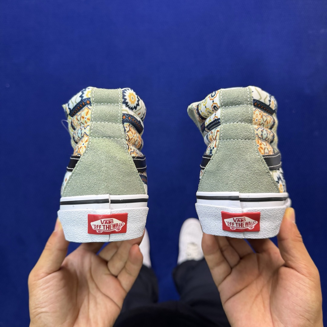 虎扑版！Vans Sk8-Hi 高帮 5-12纯原级别外贸订单！万斯经典 硫化帆布板鞋正品海鸥线 鞋头包