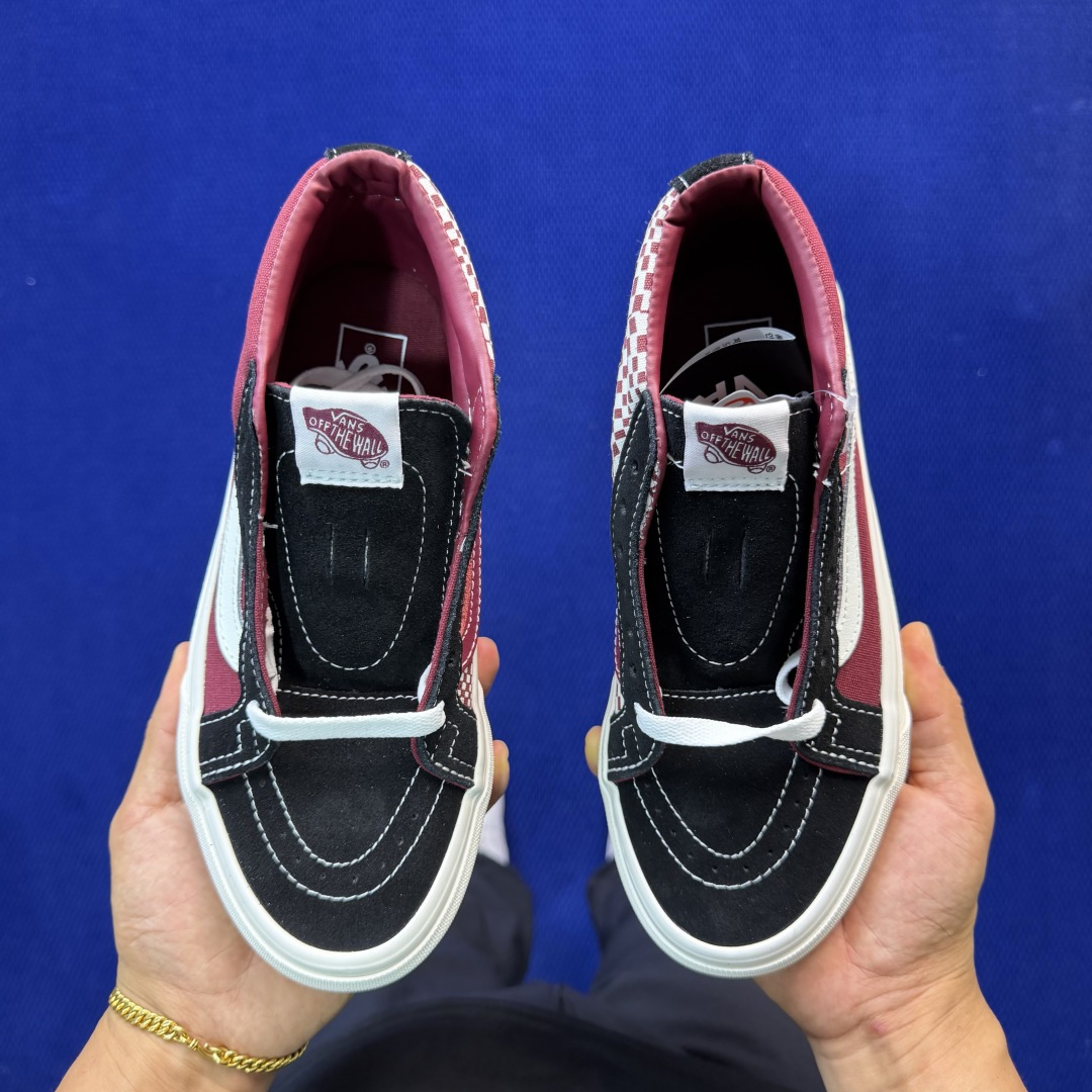 虎扑版！Vans Sk8-Mid 中帮 038V纯原级别外贸订单！万斯经典 硫化帆布板鞋正品海鸥线 鞋头