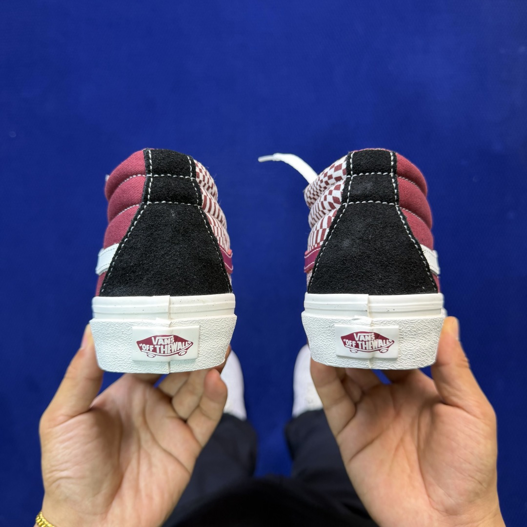 虎扑版！Vans Sk8-Mid 中帮 038V纯原级别外贸订单！万斯经典 硫化帆布板鞋正品海鸥线 鞋头