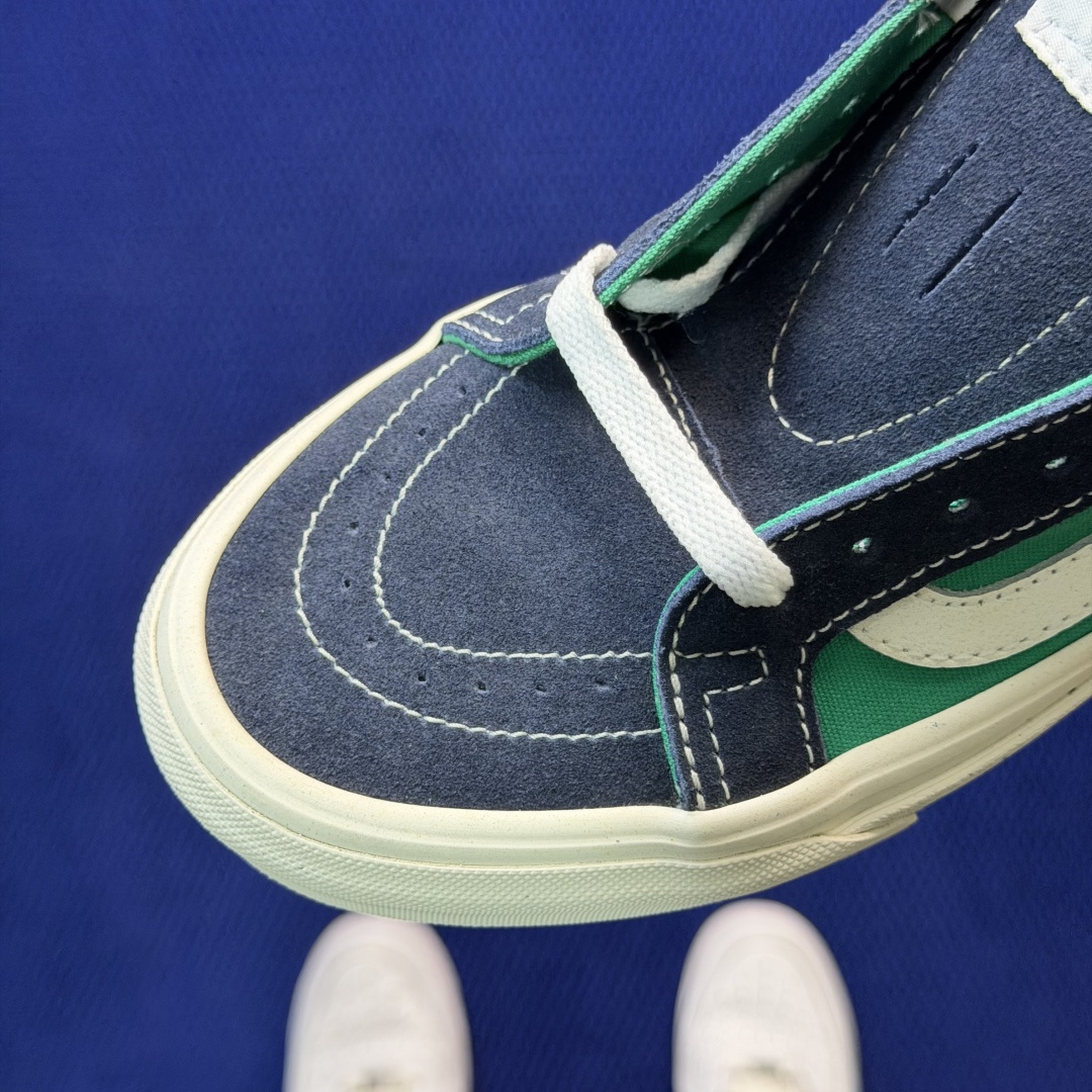 虎扑版！Vans Sk8-Mid 中帮 039V纯原级别外贸订单！万斯经典 硫化帆布板鞋正品海鸥线 鞋头
