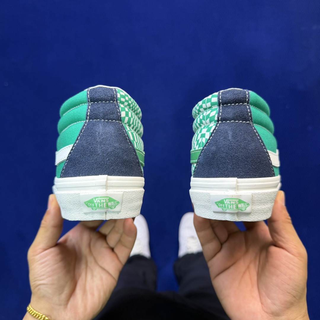 虎扑版！Vans Sk8-Mid 中帮 039V纯原级别外贸订单！万斯经典 硫化帆布板鞋正品海鸥线 鞋头