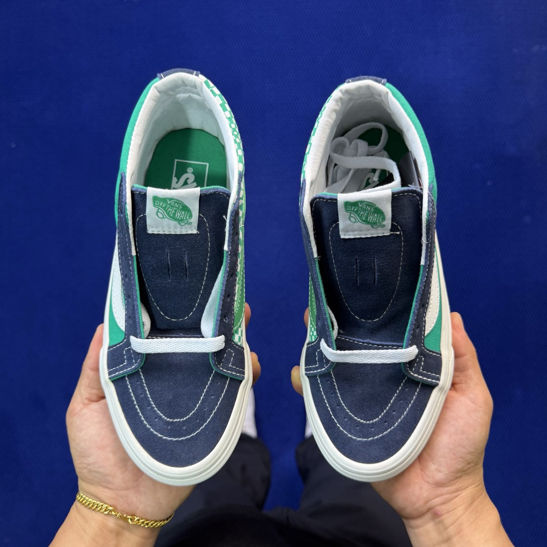 虎扑版！Vans Sk8-Mid 中帮 039V纯原级别外贸订单！万斯经典 硫化帆布板鞋正品海鸥线 鞋头
