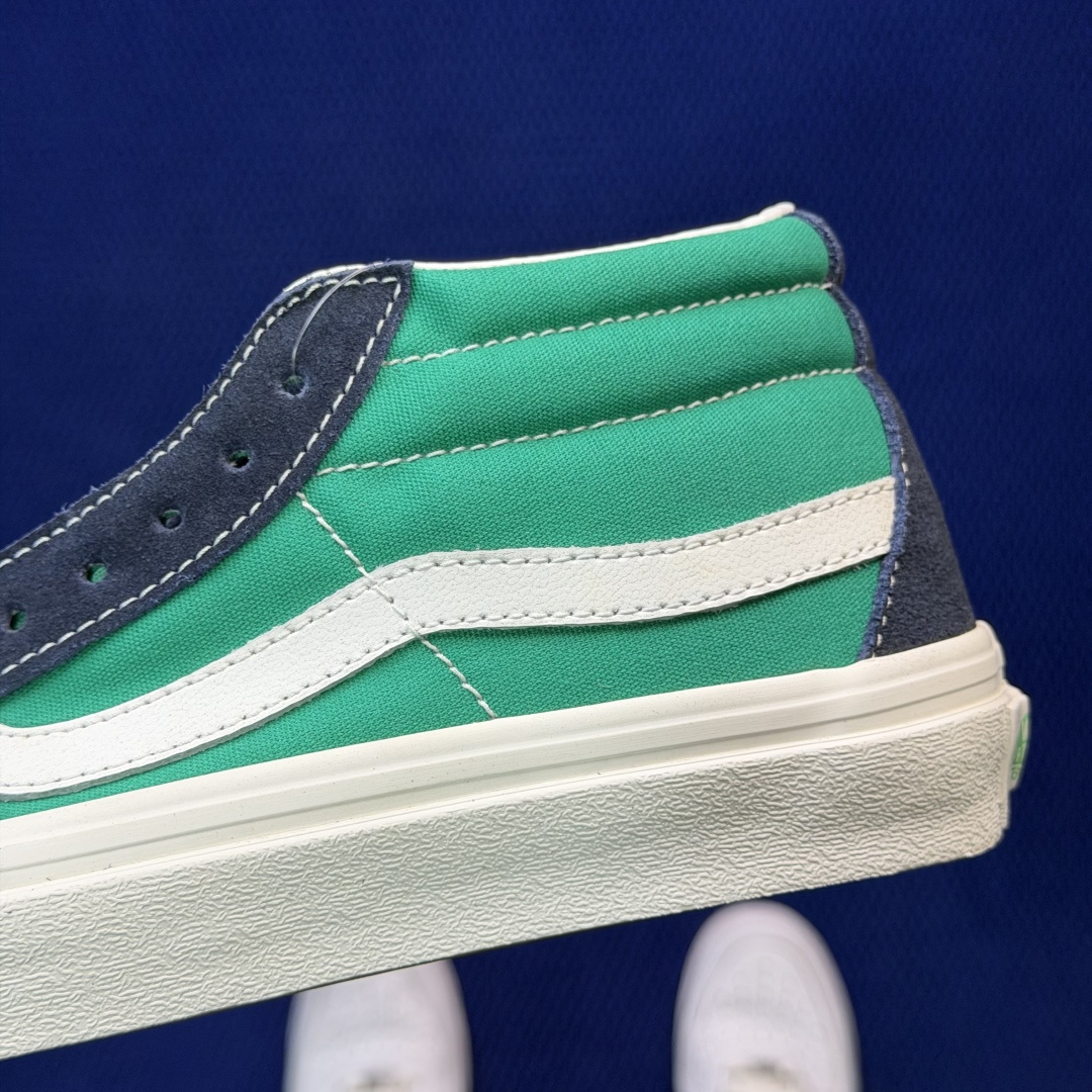 虎扑版！Vans Sk8-Mid 中帮 039V纯原级别外贸订单！万斯经典 硫化帆布板鞋正品海鸥线 鞋头
