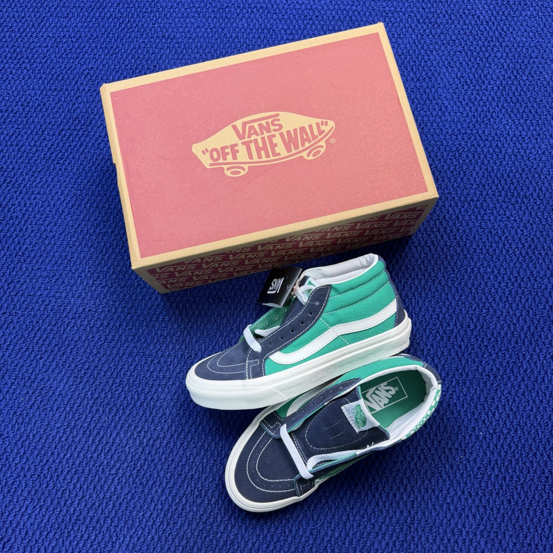 虎扑版！Vans Sk8-Mid 中帮 039V纯原级别外贸订单！万斯经典 硫化帆布板鞋正品海鸥线 鞋头