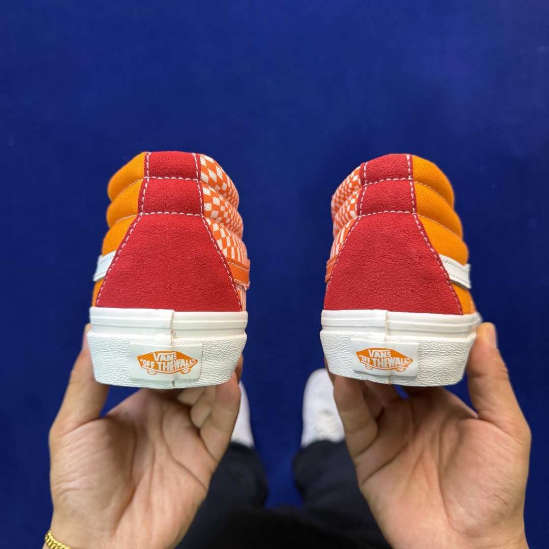 虎扑版！Vans Sk8-Mid 中帮 040V纯原级别外贸订单！万斯经典 硫化帆布板鞋正品海鸥线 鞋头