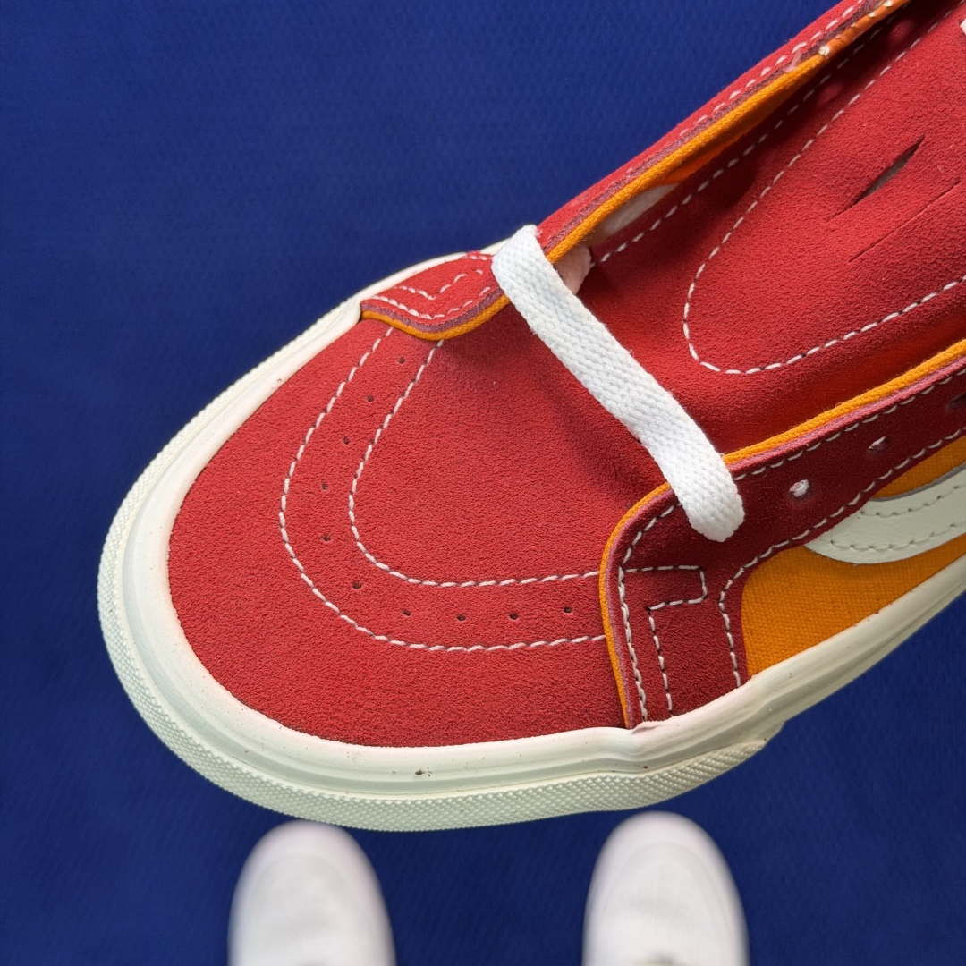 虎扑版！Vans Sk8-Mid 中帮 040V纯原级别外贸订单！万斯经典 硫化帆布板鞋正品海鸥线 鞋头