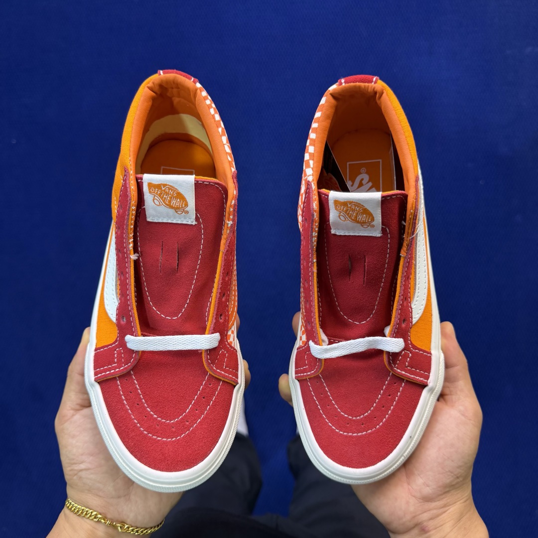 虎扑版！Vans Sk8-Mid 中帮 040V纯原级别外贸订单！万斯经典 硫化帆布板鞋正品海鸥线 鞋头