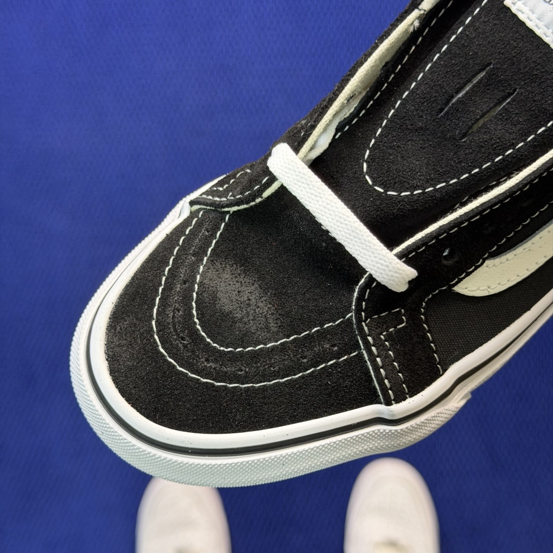 虎扑版！Vans Sk8-Mid 中帮 211V纯原级别外贸订单！万斯经典 硫化帆布板鞋正品海鸥线 鞋头