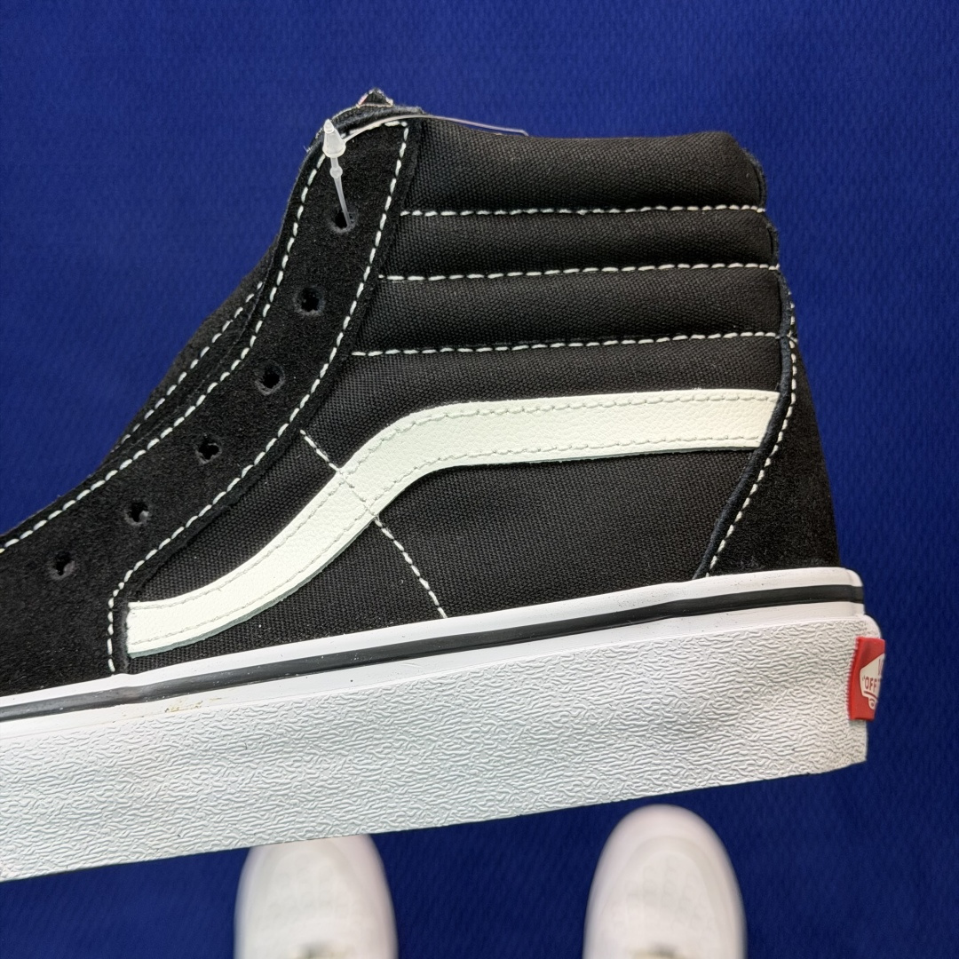 虎扑版！Vans Sk8-Hi 高帮 086V纯原级别外贸订单！万斯经典 硫化帆布板鞋正品海鸥线 鞋头包