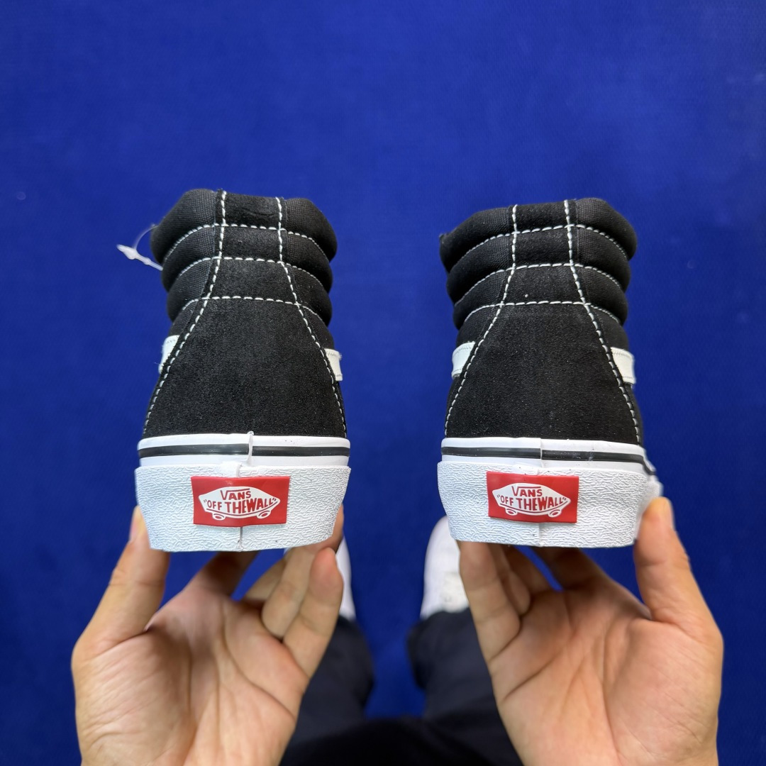 虎扑版！Vans Sk8-Hi 高帮 086V纯原级别外贸订单！万斯经典 硫化帆布板鞋正品海鸥线 鞋头包
