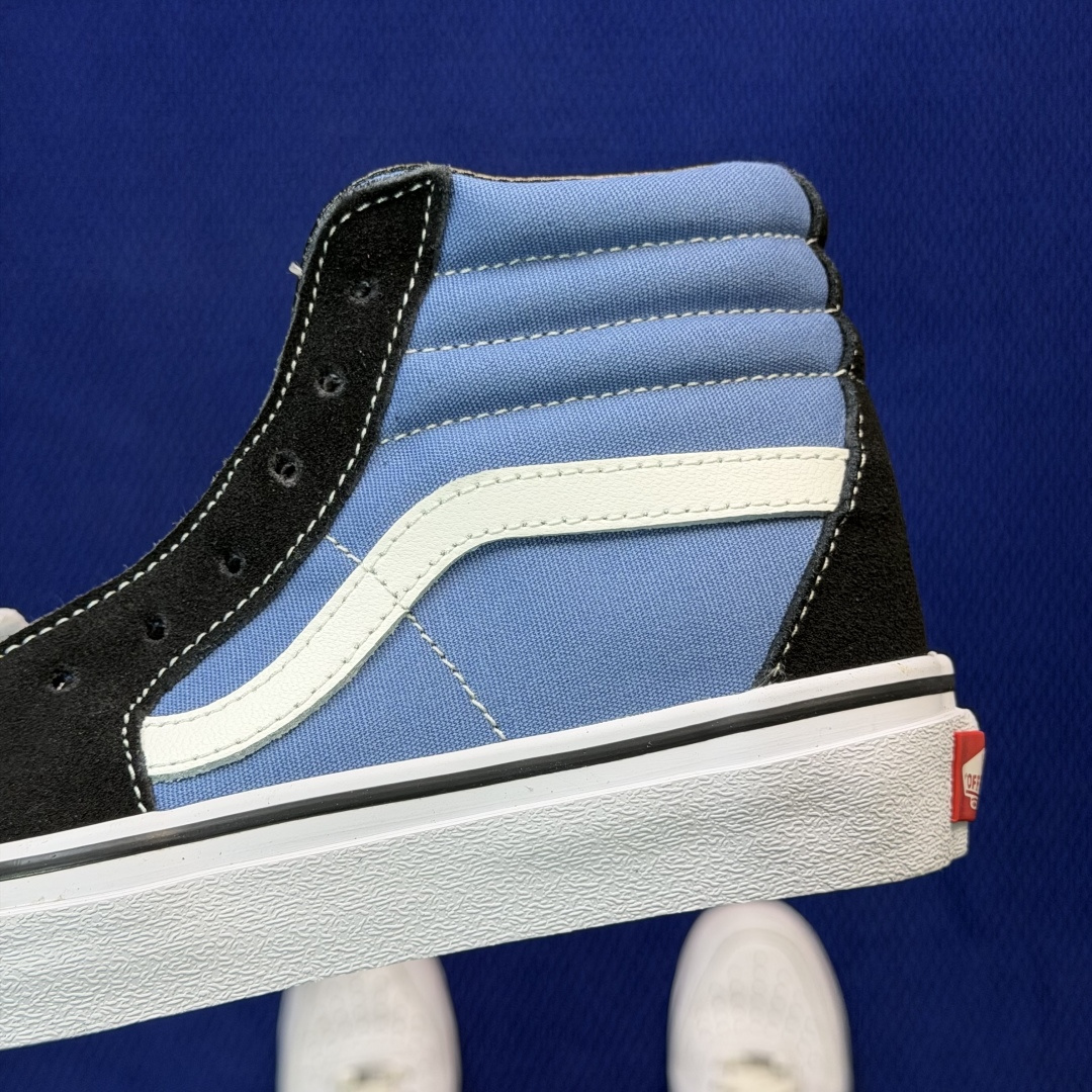 虎扑版！Vans Sk8-Hi 高帮 097V纯原级别外贸订单！万斯经典 硫化帆布板鞋正品海鸥线 鞋头包