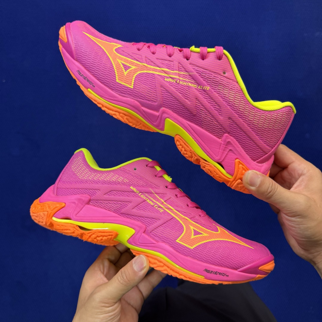 外贸爆款 Mizuno Wave Lightning ELITE 排球鞋 共4色！货号：V1GA 霓虹橙