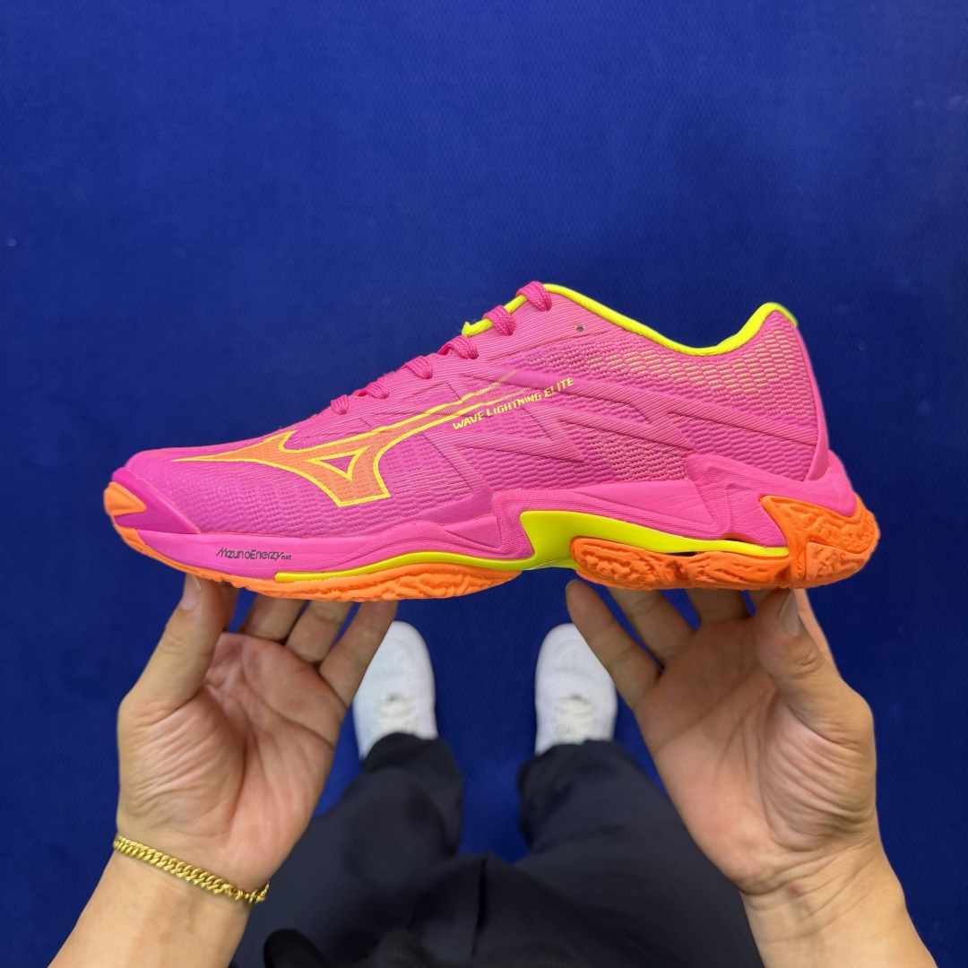 外贸爆款 Mizuno Wave Lightning ELITE 排球鞋 共4色！货号：V1GA 霓虹橙