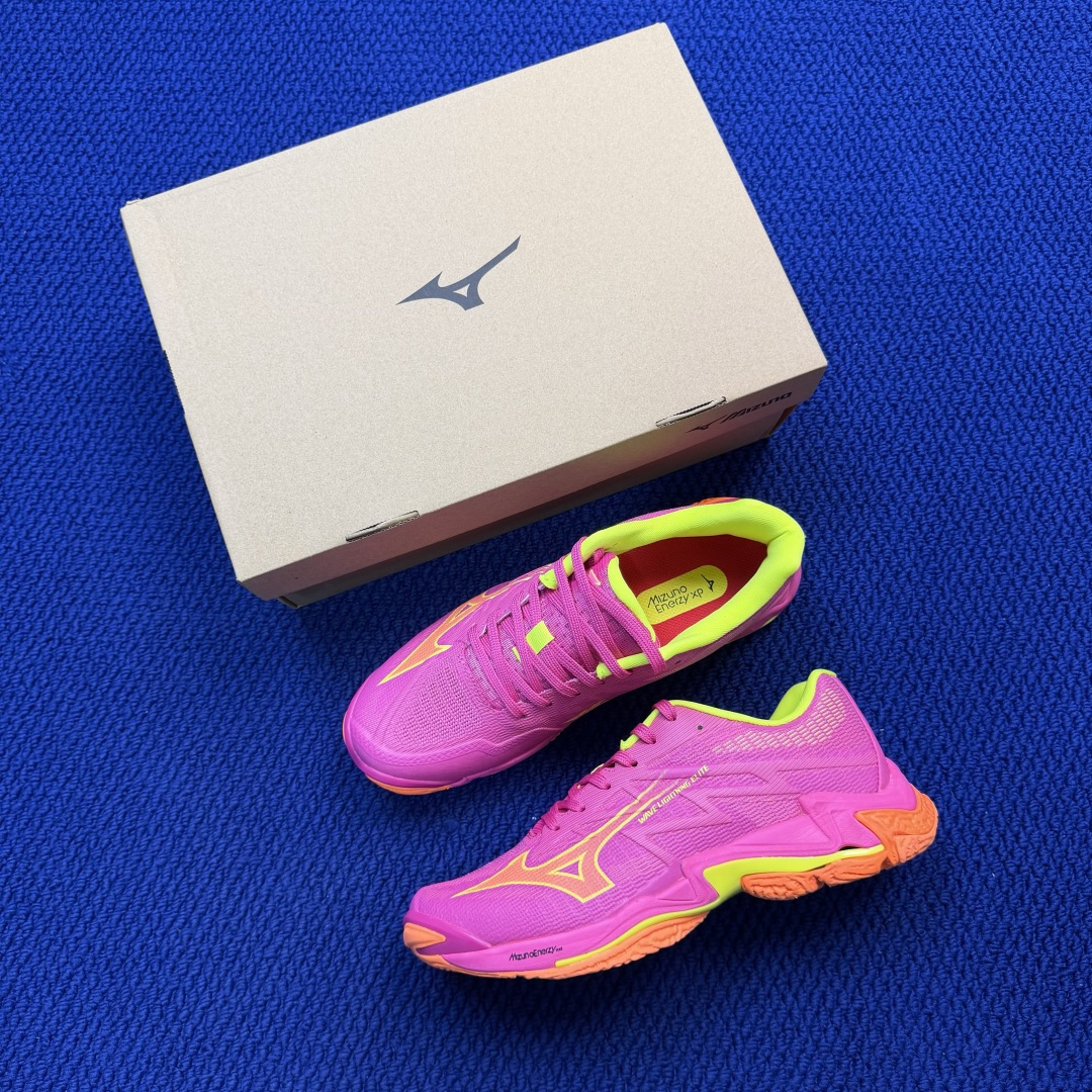 外贸爆款 Mizuno Wave Lightning ELITE 排球鞋 共4色！货号：V1GA 霓虹橙