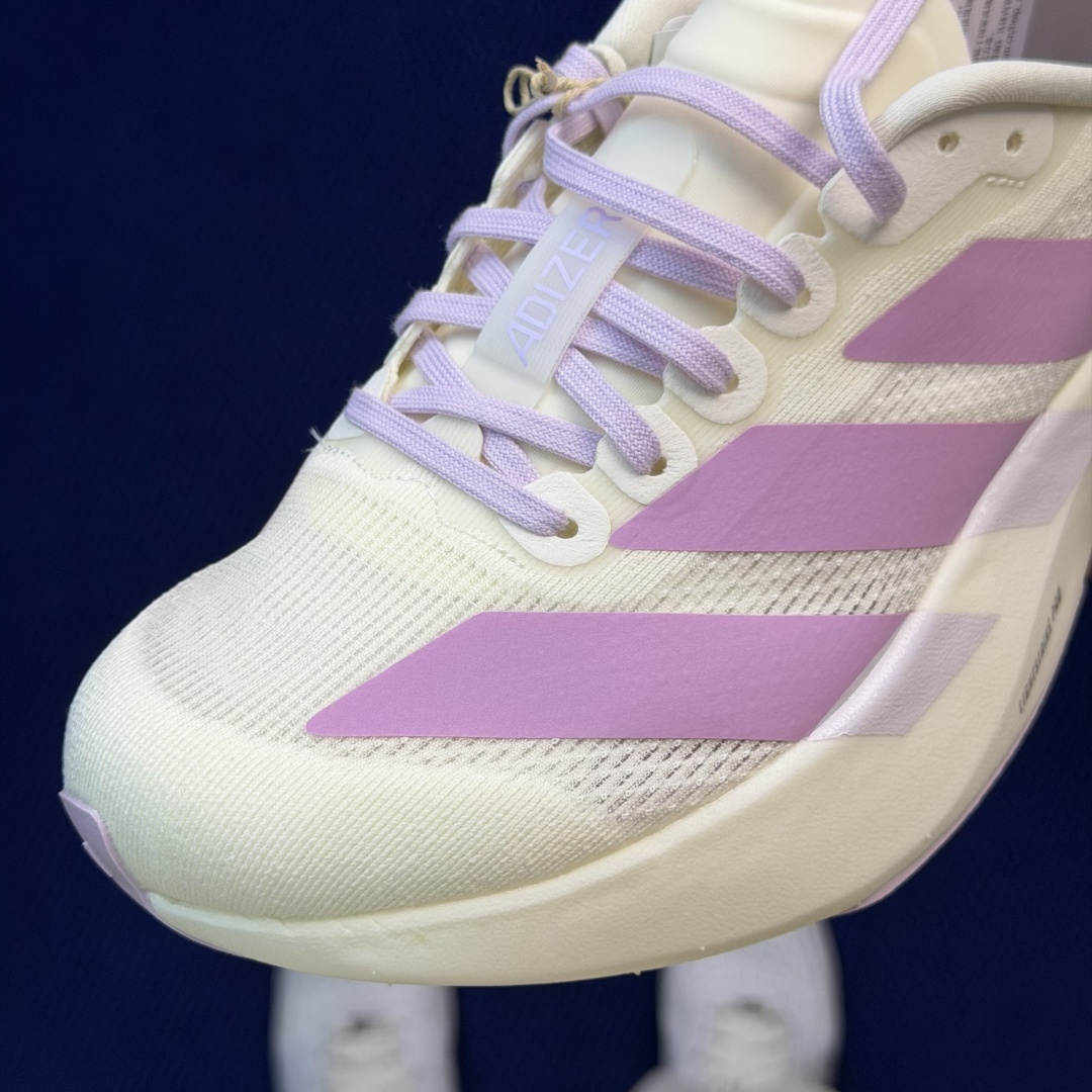新版 AD Adizero Evo SL 阿迪达斯马拉松跑步鞋轻量Q弹缓震跑鞋新体验！第39色:汉玉白紫