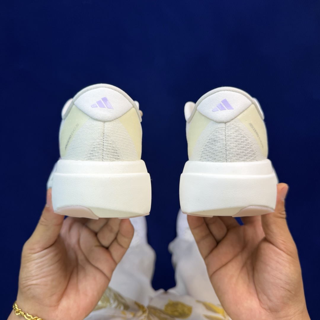 新版 AD Adizero Evo SL 阿迪达斯马拉松跑步鞋轻量Q弹缓震跑鞋新体验！第39色:汉玉白紫