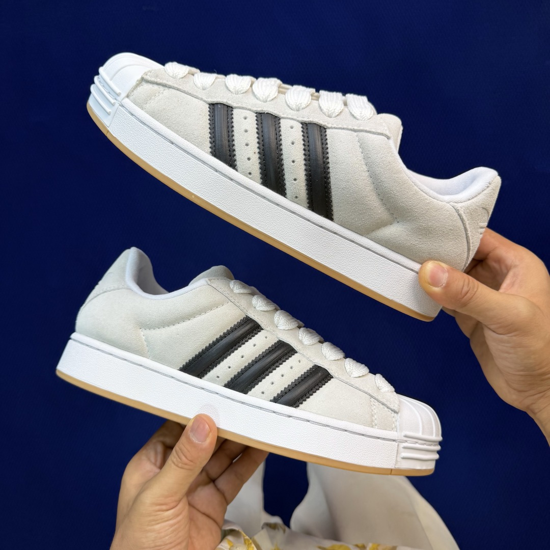 纯原订单！经典贝壳头 胖丁厚底adlidas originals Superstar ST增高板鞋货号：