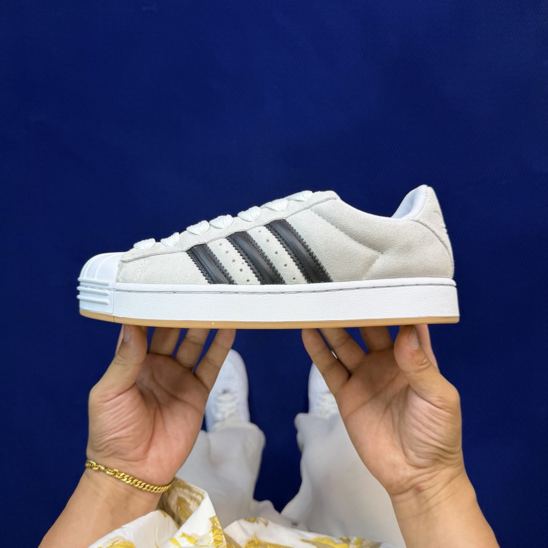 纯原订单！经典贝壳头 胖丁厚底adlidas originals Superstar ST增高板鞋货号：
