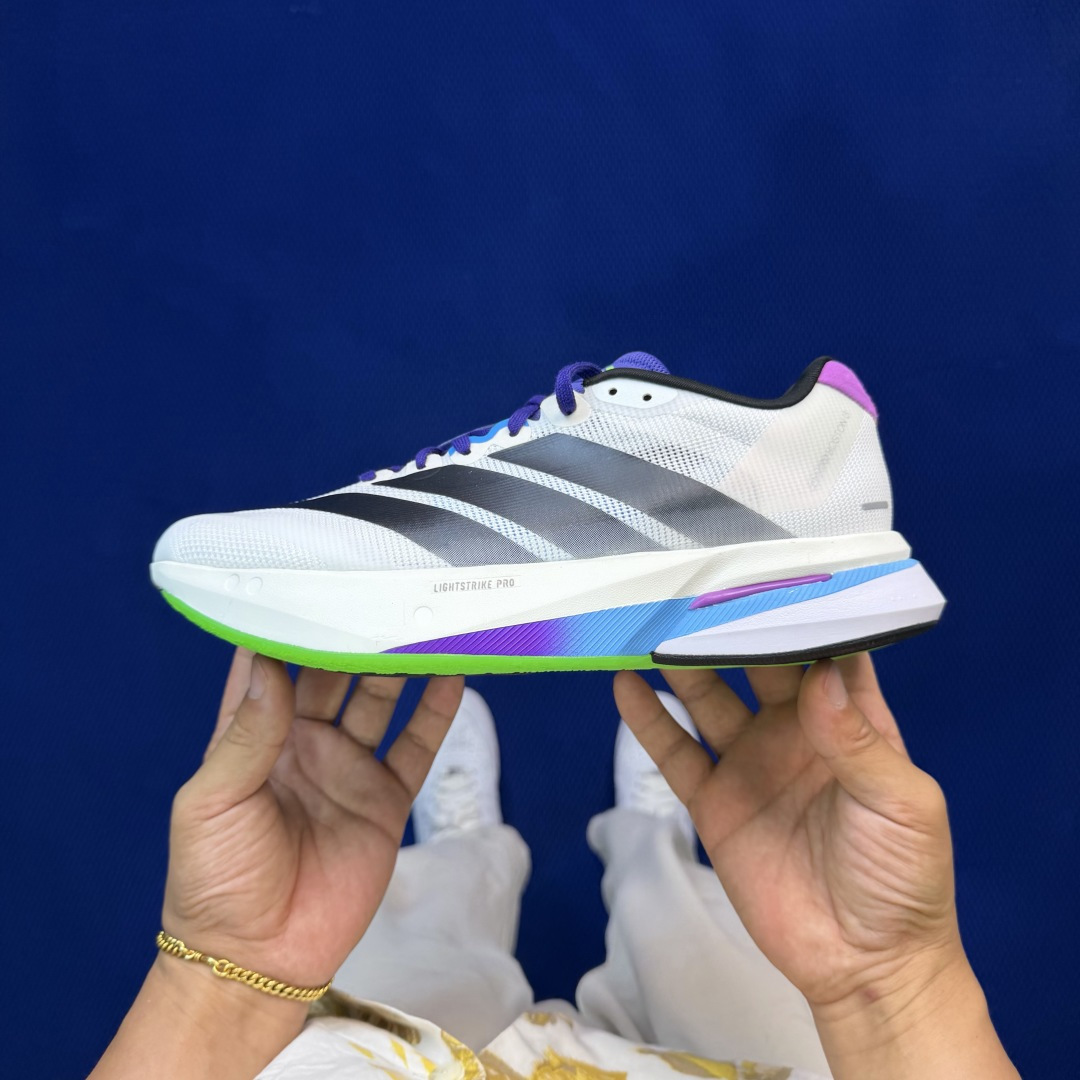阿迪达跑鞋：波士顿13 第9色:彩色adidas Adizero Boston 13 马拉松跑步鞋货号：