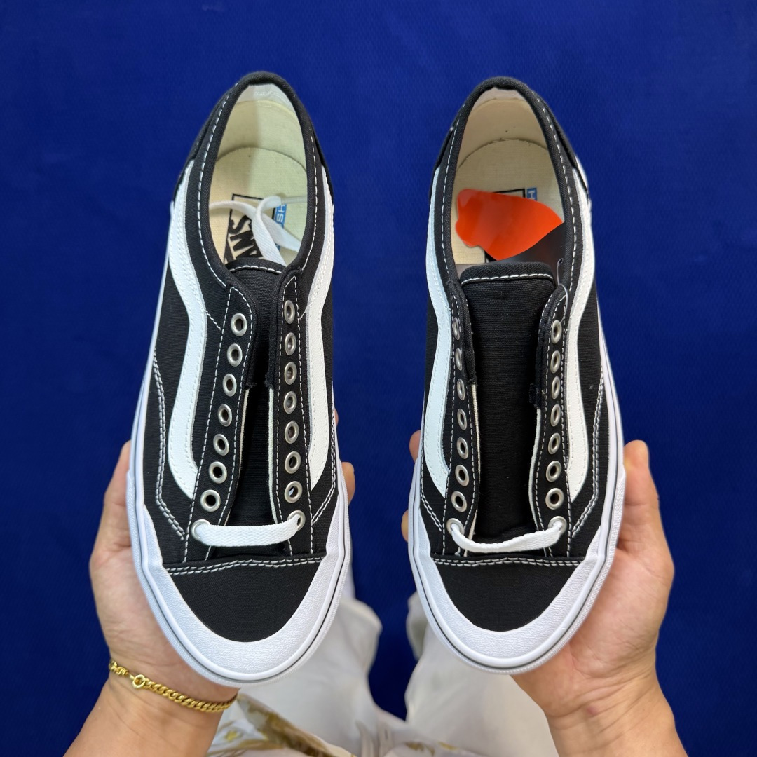 虎扑版！Vans Style 36 低帮 030V纯原级别外贸订单！万斯经典 硫化帆布板鞋正品海鸥线 鞋