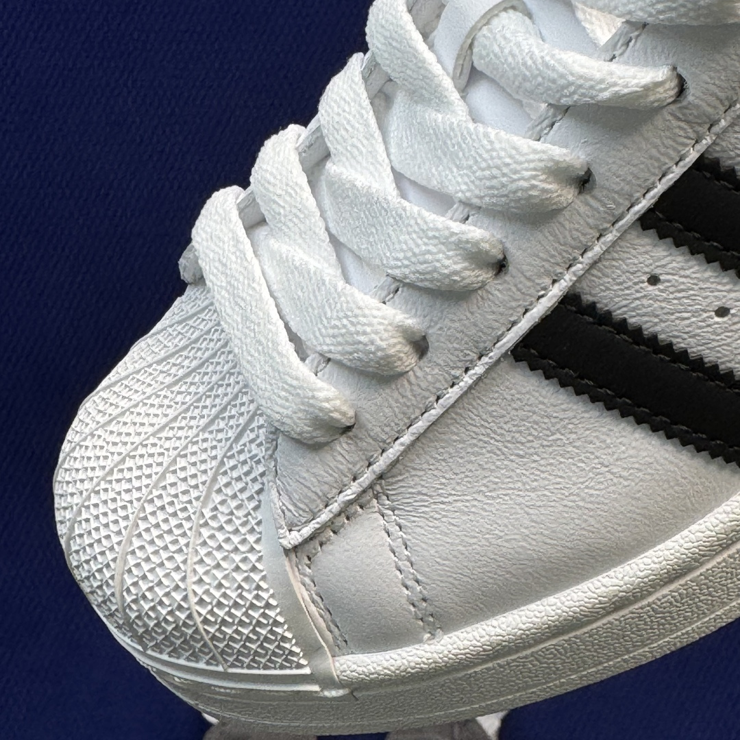 顶级全头层！经典贝壳头adlidas Superstar 白色货号：JH9976 Size：36-45带