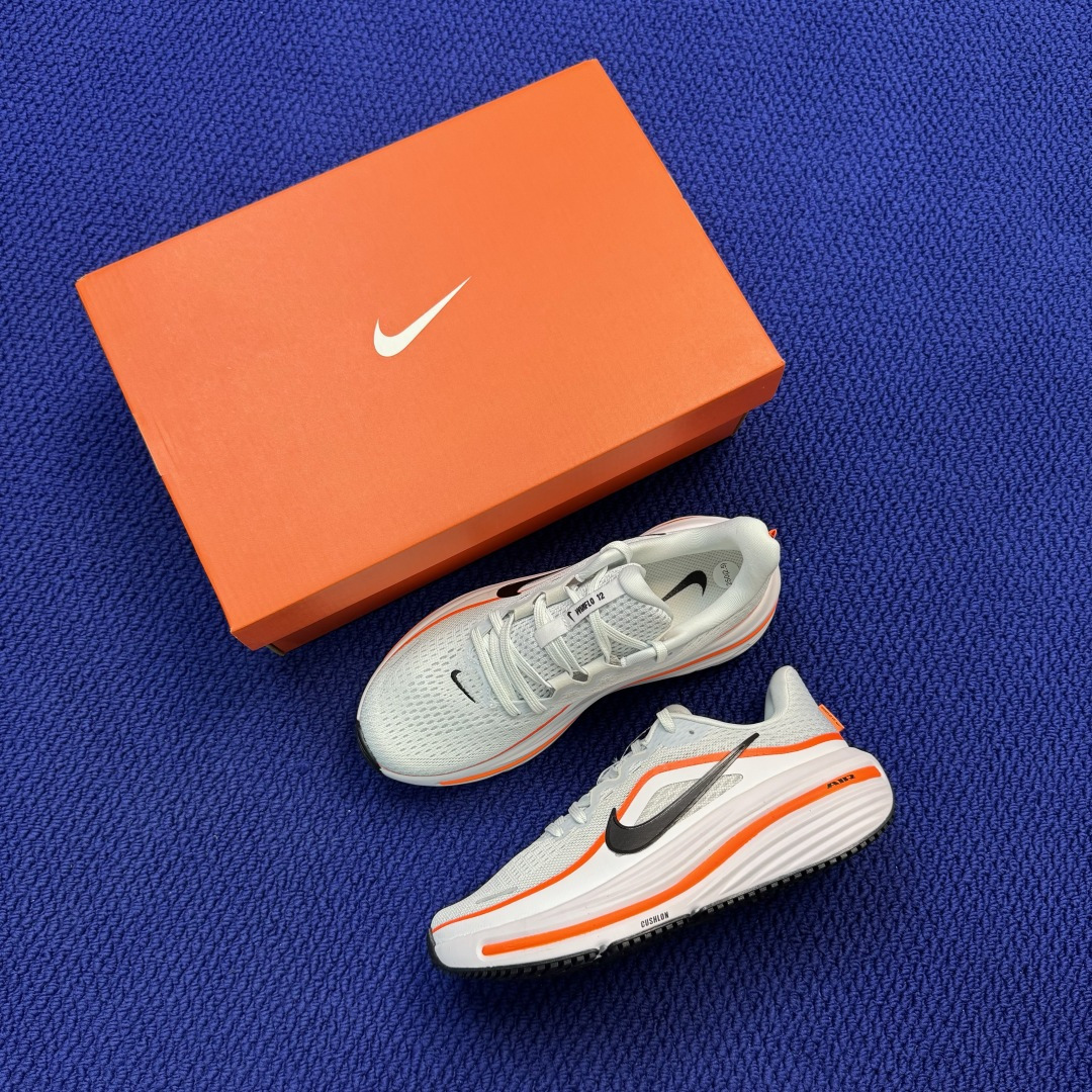 大厂纯原1:1！Nike Winflo 12 跑步鞋公司级 第2色: 白黑橙货号：HV9272-107 
