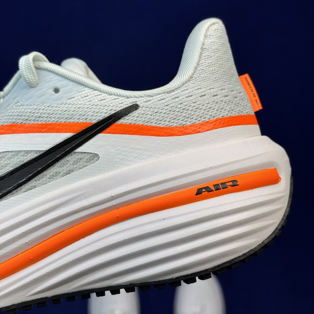 大厂纯原1:1！Nike Winflo 12 跑步鞋公司级 第2色: 白黑橙货号：HV9272-107 