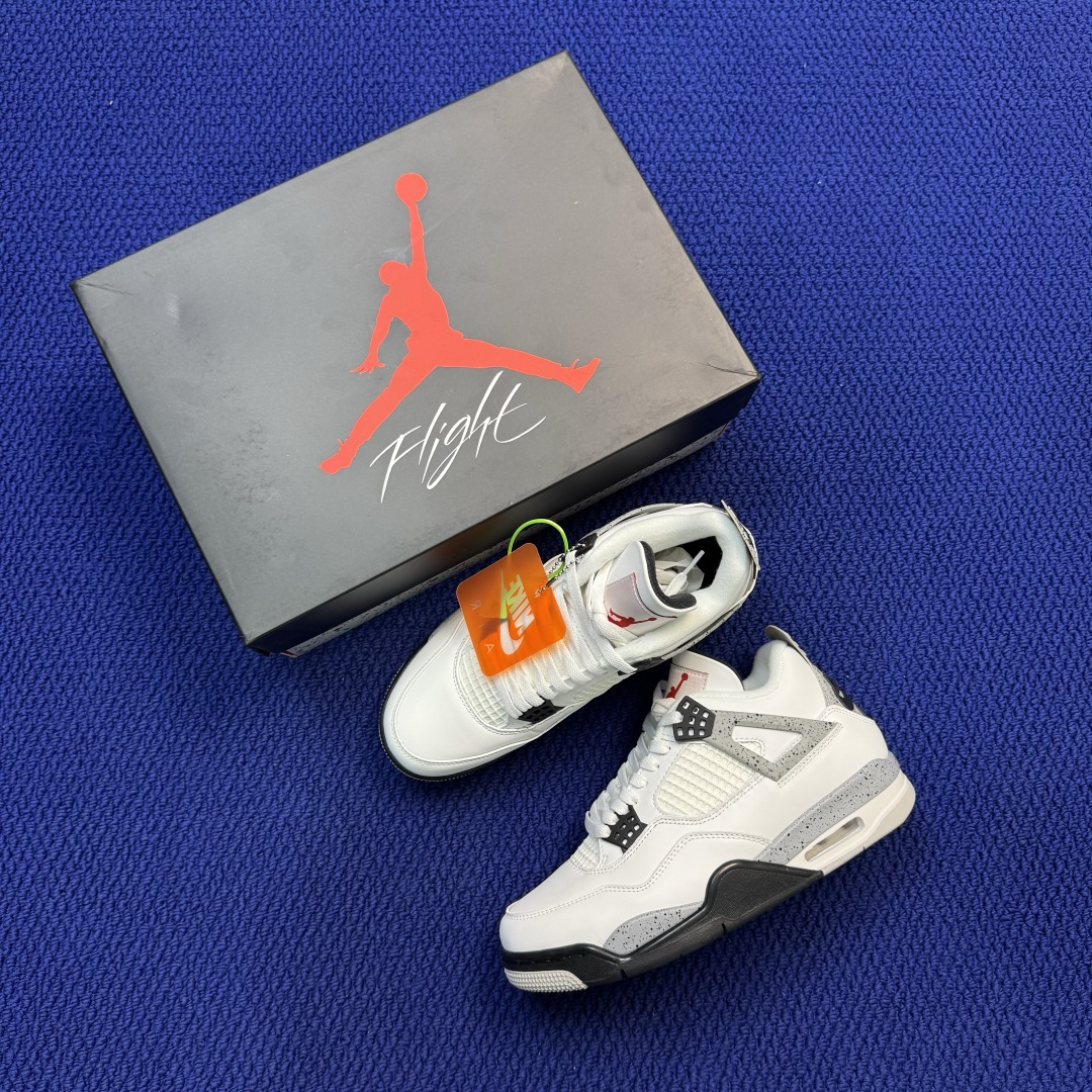 顶级性价比 aj4系列 第19色:灰水泥全头层纯原大厂品质！货号：FV5029-100 尺码40-47.